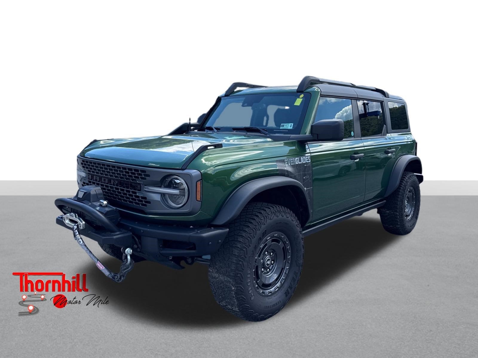 2024 Ford Bronco Everglades in Green — front three-quarter view