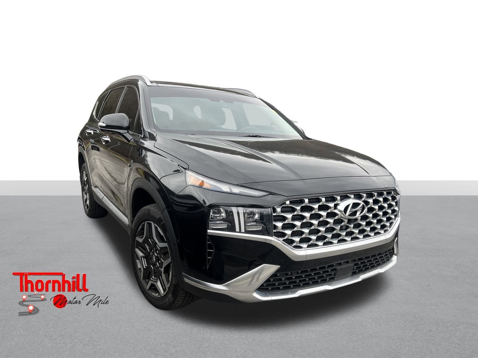 2022 Hyundai Santa Fe Limited in Black — front three-quarter view