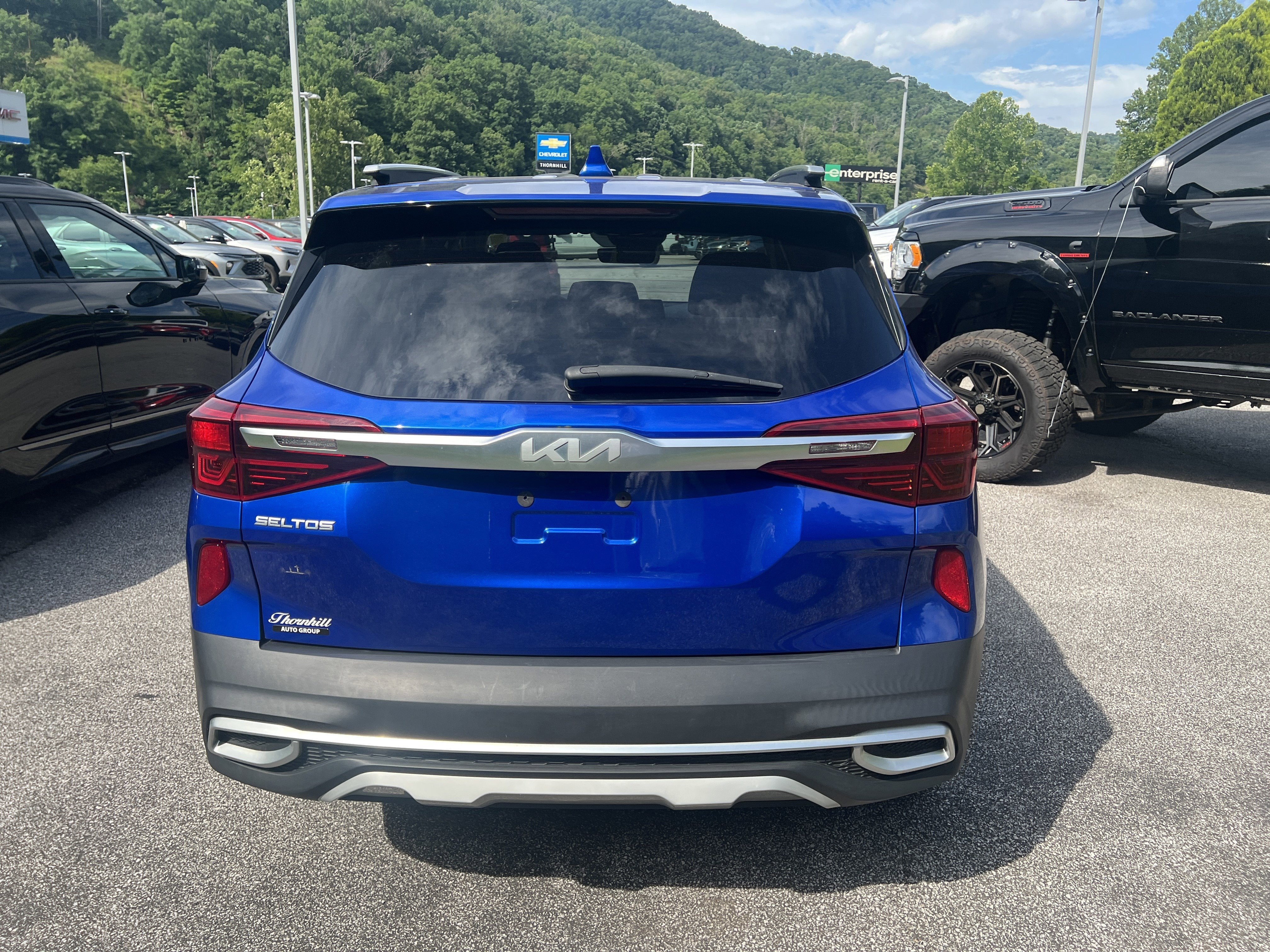 2023 Kia Seltos — rear three-quarter view